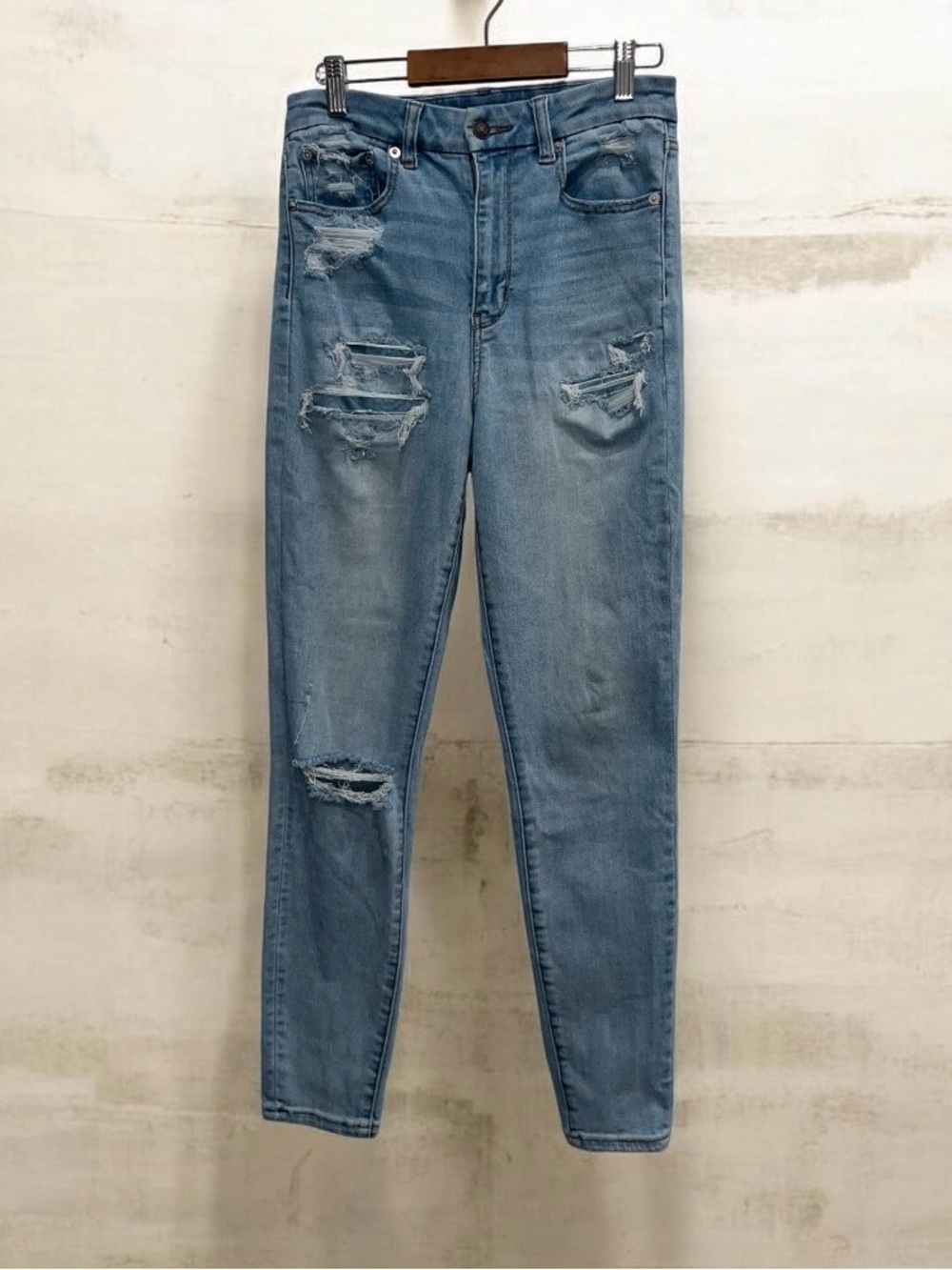 American Eagle Super Hi-Rise Curvy Jegging Jeans Next Level Stretch Size 6 - Picture 1 of 11